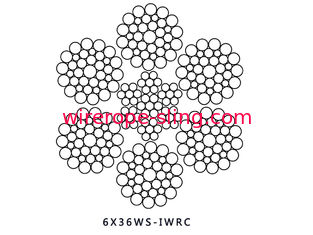 transporte da máquina escavadora ou do cabo aéreo de carvão da corda de fio de aço de 6x36WS IWR e de máquina da mina