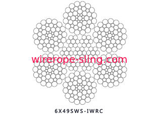 corda de fio 6x41 de aço para o transporte de correia da mina com a elevação que quebra a carga 1000mtrs
