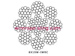 corda de fio 8x19W de aço para a alta velocidade e a segurança da tração do elevador