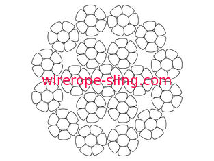 Rotação da corda de fio 19XK7 de aço - diâmetro comprimido resistente de 16mm - de 40mm