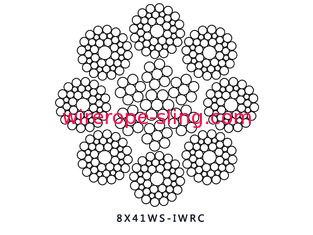 O elevado desempenho da corda de fio de aço 8x41WS do forro IWRC comprimiu para o guindaste de doca