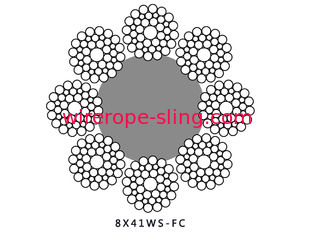 O elevado desempenho da corda de fio de aço 8x41WS do forro IWRC comprimiu para o guindaste de doca