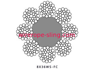 Porto de pouco peso longo claro do serviço 8x36WS IWRC da corda de fio do levantamento e guindaste móvel