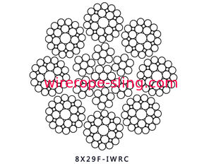 Cabo de fio de aço de IWRC, cabos de levantamento 8x29Fi do aço para o guindaste dobro do feixe