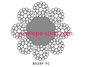 Cabo de fio de aço de IWRC, cabos de levantamento 8x29Fi do aço para o guindaste dobro do feixe