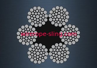 Corda de fio de aço de Iwrc da fibra, padrão flexível da corda de fio JIS por quedas do barco salva-vidas