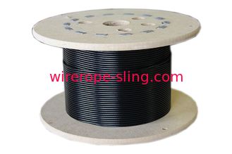 vinil de aço inoxidável do preto do núcleo da costa da corda de fio 7x7 revestido para a decoração do jardim