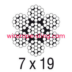 O cabo de 7 aviões X19 500 da ruptura da força 4200lb Ft de vinil do aço carbono revestiu