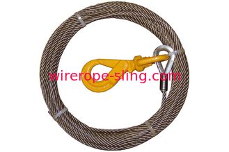 Guincho de aço da corda de fio do núcleo, auto de aço do cabo do guincho que trava os ganchos do giro