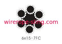 Empacotando a corda de fio de aço galvanizada 6 x 15 + 7fc redondos com flexibilidade alta