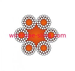 Cabo de fio de aço redondo 6 x 24 da costa da pesca para a linha de amarração / içar