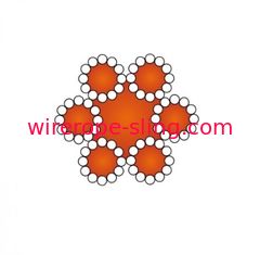 Corda de fio de aço alta 6 x 12 da flexibilidade para empacotar Ungalvanized / galvanizado