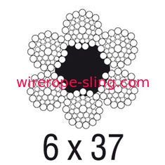 Resistência térmica de aço inoxidável 6 X 37 da corda de fio do guindaste extrema flexível