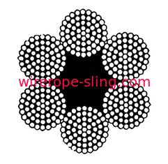 Diodo de vidro flexível redondo de mineração 20 da corda do aço 6 x 61 - 160mm para a grua / arrasto