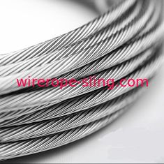 Corda de fio de aço inoxidável de 6.4mm 1 x 19 padrão de Aisi para o guindaste / levantamento