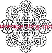 Modelo de aço inoxidável 8* da corda de fio da grua elétrica de 50 toneladas K31WS + IWR -25.5MM