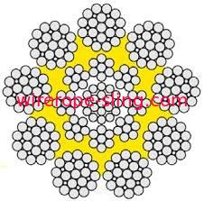 Corda de fio de aço do núcleo do Fc / Iwr para levantar, cabo compacto 73121000 da corda de fio
