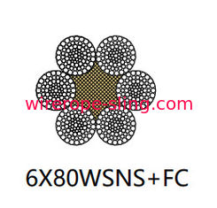 A baixa fadiga galvanizou a paralela de aço do cabo 6 x 80 Wsns para içar