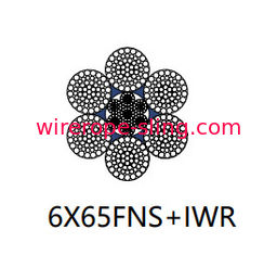 Corda de fio inoxidável da flexibilidade alta 6 x 65 Fns com diâmetro de 60mm a de 120mm