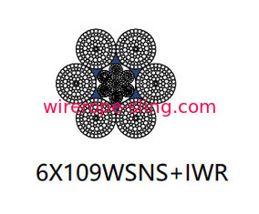 Cabo de fio de aço do equipamento de perfuração Ratory, corda resistente da rotação de 6 x 109 Wsns