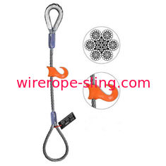 Deslizando o laço flamengo de aço do olho das corrrentes de levantamento do gancho da gargantilha ao dedal resistente