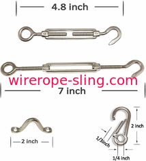 Vinil - 164 corda de fio de aço inoxidável revestida do Ft 7x19 com tensor e ganchos