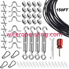 Corda de fio de aço revestida de suspensão clara do jogo da corda com o jogo da suspensão de 150 FT