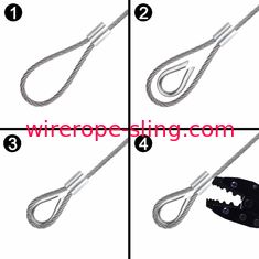 O cabo que cerca a corda & os encaixes de fio de aço inoxidável dos jogos 316 inclui 1/8 de polegada X 33 pés