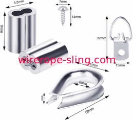 Represente a corda de fio de aço inoxidável de suspensão do jogo 7x7 & os encaixes apoiam até 33 libras