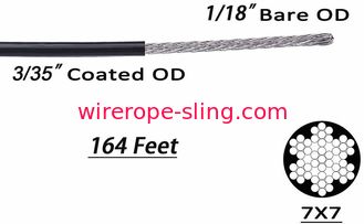 Jogo de suspensão de aço inoxidável tensor e gancho revestidos do conjunto da corda de fio de 164 FT