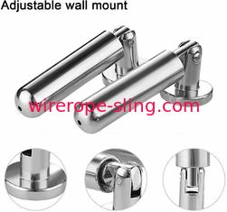 Conjuntos de aço inoxidável da corda de fio da cortina de janela de 5 medidores com 20 grampos