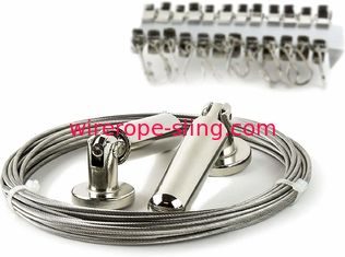 A cortina de Wallniture drapeja a corda de fio de aço inoxidável ajustada com 24 grampos de múltiplos propósitos