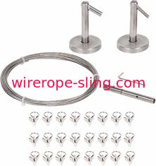 Fio 16,5 2 Piecesy de múltiplos propósitos de aço inoxidável ajustado da corda de fio da cortina de montagem