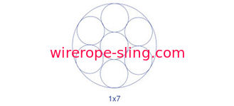 1 x 7 corda de fio de aço inoxidável redonda da costa 6mm