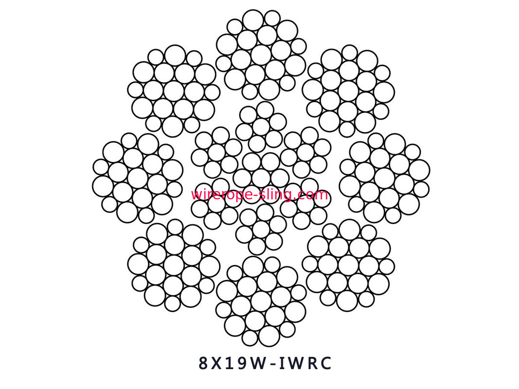 corda de fio 8x19W de aço para a alta velocidade e a segurança da tração do elevador
