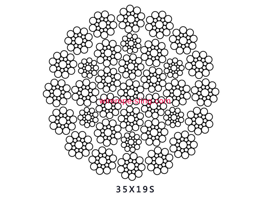 Corda de fio do guindaste da dureza do impacto, resistência à tração 1870 do cabo do cabo entrançado de aço
