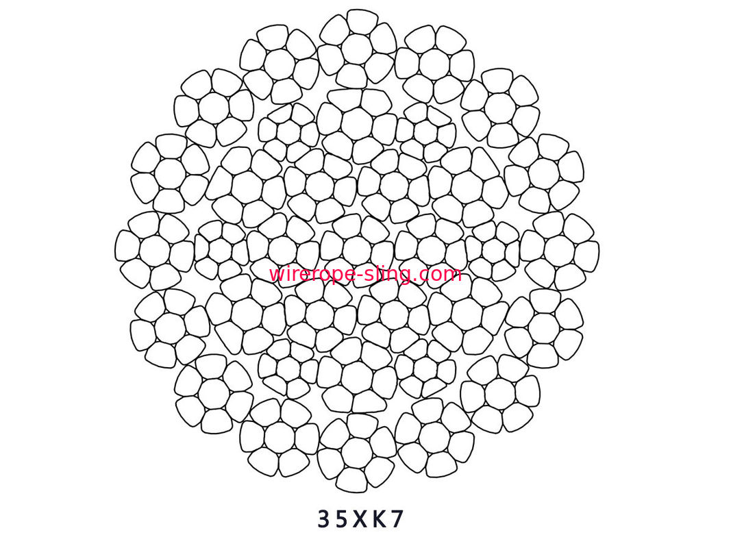 35 corda de fio de aço de X K7 não - a transmissão interurbana da rotação firma o trabalho