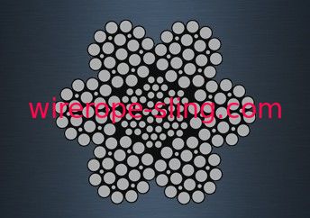 dureza alta galvanizada enchimento do cabo 6x19 de aço trançado para linhas da broca