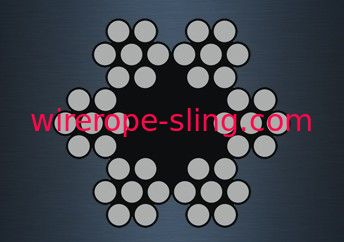 (6/1) de força de quebra galvanizada da elevação da resistência de corrosão da corda de fio 6x7