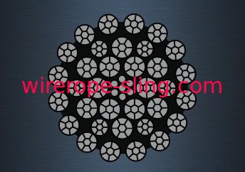 35X7 (6/1) galvanizou vida útil longa de pouco peso do fator de segurança da corda de fio a grande