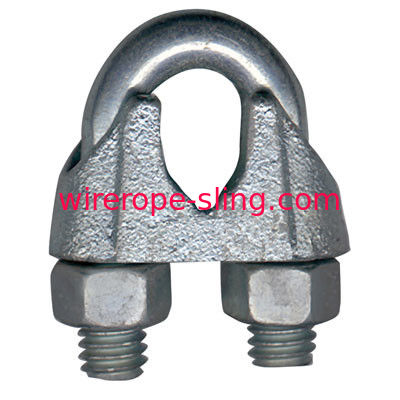 Braçadeiras de cabo leves do fio de aço do dever, revestimento galvanizado maleável dos grampos de corda do fio