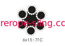 Empacotando a corda de fio de aço galvanizada 6 x 15 + 7fc redondos com flexibilidade alta