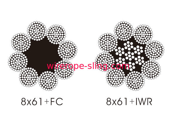 Desgaste a costa redonda resistente 8 x 61 da corda de fio de aço com de grande resistência