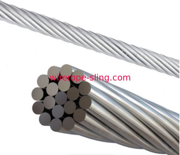Corda de fio de aço inoxidável de 6.4mm 1 x 19 padrão de Aisi para o guindaste / levantamento