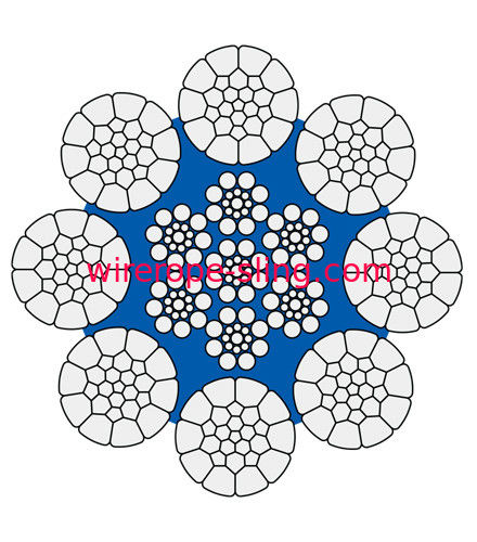 Modelo de aço inoxidável 8* da corda de fio da grua elétrica de 50 toneladas K31WS + IWR -25.5MM