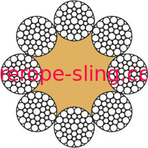 Abrasão linear da corda de fio de aço do contato 8X36WS resistente com de grande resistência