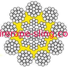 Corda de fio de aço do núcleo do Fc / Iwr para levantar, cabo compacto 73121000 da corda de fio