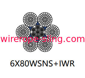 A baixa fadiga galvanizou a paralela de aço do cabo 6 x 80 Wsns para içar