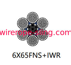 Corda de fio inoxidável da flexibilidade alta 6 x 65 Fns com diâmetro de 60mm a de 120mm