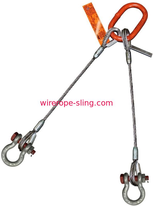 1 dedal do estilingue da corda de fio do pé da polegada de diâmetro 2 para aparafusar o elo principal oblongo de grilhão de âncora